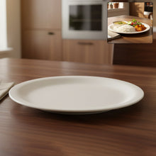 28cm round dinner plate with glossy white finish, perfect for serving meals