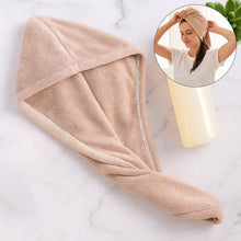 Microfiber hair drying towel wrap in soft fabric for quick moisture absorption