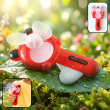 Hand press mini portable fan toy in assorted cartoon designs and mixed colors
