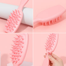 Top view of multipurpose silicone scalp massager brush