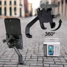 Detailed view of the aluminum alloy construction of the bike mobile holder.