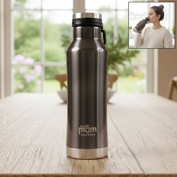 Supermom 500 ml stainless steel insulated water bottle