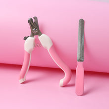 Pet nail clipper and file set with stainless steel blades for safe grooming