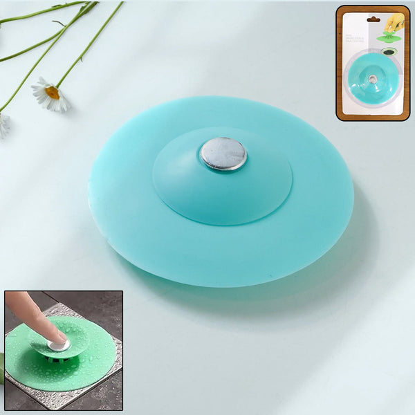 Flexible silicone sink drain cover hair catcher strainer
