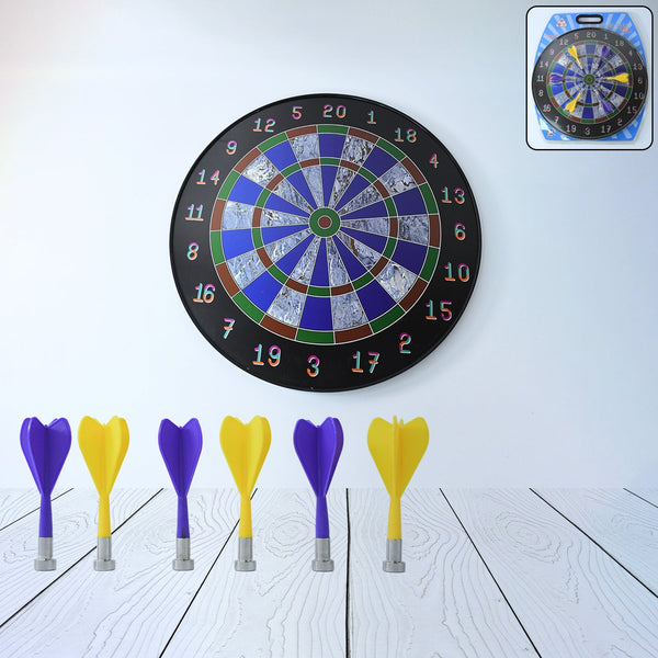 Magnetic Dart Board Game Set including board and soft-tip darts