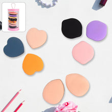 Mini Finger Makeup Powder Puffs worn on fingers ready for precise makeup