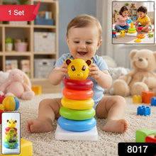 Plastic Baby Kids Teddy Stacking Ring Jumbo Stack Up Educational Toy 1 Set