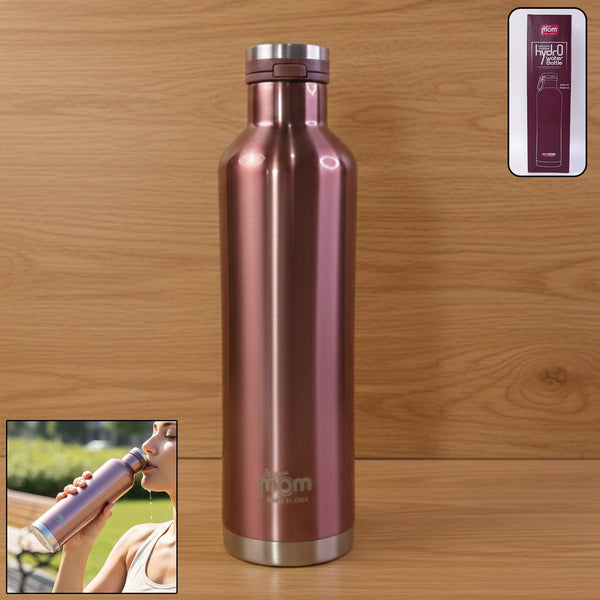 Insulated stainless steel water bottle 1000ML capacity by Supermom
