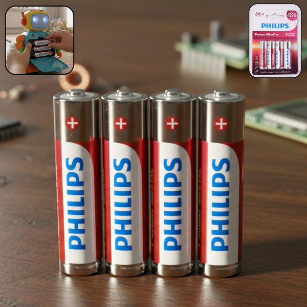 AA Alkaline Batteries 4 Piece Pack