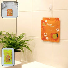 Citrus hanging air freshener gel in a compact design with lemon scent