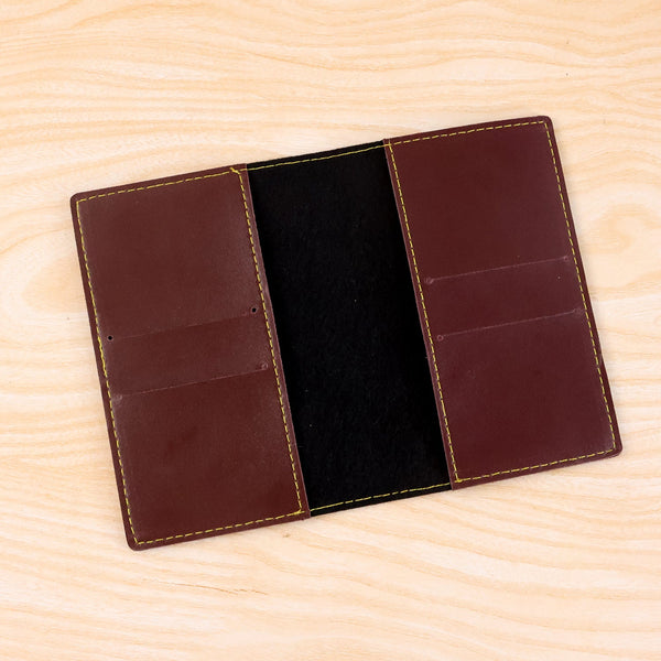 PU Leather multipurpose card holder displaying slim tri-fold travel wallet design