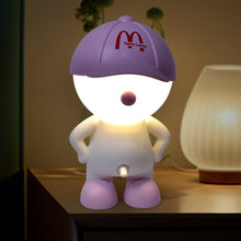 Magical unicorn-themed cartoon LED desk lamp, ideal for illuminating a child's bedroom.