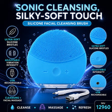Silicone Sonic Facial Cleansing Brush – Gentle Deep Pore Cleanser