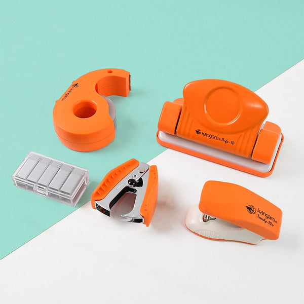 Kangaro 5-in-1 Stationery Gift Set Stapler, Staples, Staple Remover, Tape Dispenser