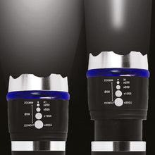 Zoomable LED beam of the BoltForce emergency flashlight in action.