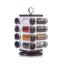 Ganesh revolving spice rack with 16 transparent 100ml plastic jars.