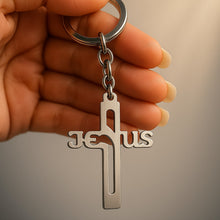 Premium finish metal cross key holder showcasing Gujarati text