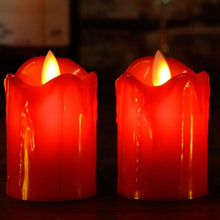 Decorative arrangement of battery-operated flameless candles for festive occasions.