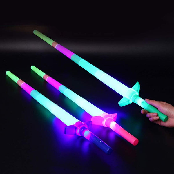 Glowing LED Light-Up Sword showcasing colorful lights