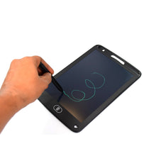 Front view of the 8.5-inch LCD writing pad for kids, featuring a stylus.