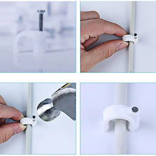 Plastic wire clip helping organize cables neatly on a surface