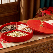 Dry Fruit Serving Tray showing organized snacks in partitioned sections