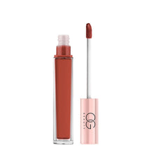 Satin finished Coffee Glow lipstick showcasing smooth texture and color