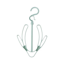 Close-up of the versatile Organivo shoe drying hanger hook system.