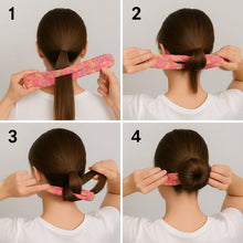 Close-up of a soft fabric Knotted Wire Headband, emphasizing its comfortable texture.