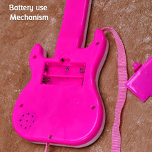 Side angle of the Kids Mini Guitar Toy, perfect for 3+ years old.