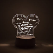 Visualization lamp with LED illumination glowing softly on a desk