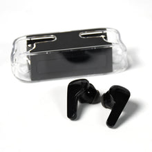 Sleek black M12 Max Bluetooth Earbuds, ready for seamless wireless connectivity.