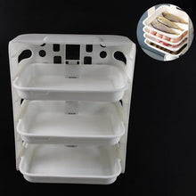 Multi-functional wall-mounted rack for kitchen dishes and food storage