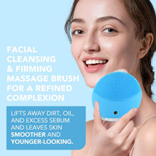 Leaf-shaped silicone brush designed for facial cleansing and massaging