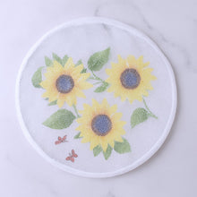 Packaging box of the sunflower mesh fan cover product