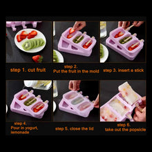 Silicone sicle Molds Ice Cream  Molds 4 Cavities with Lids 50 Pack Sticks for Kids Ice cube Maker Easy Release