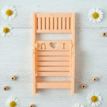 Lightweight mini chair mobile phone stand holder in peach
