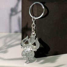 Set of two Mahakal Trishul metal keychains with elegant finish