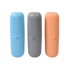 Assorted multicolor capsule travel cases, displayed both open and securely closed.