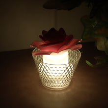Box packaging of LED rose flower flameless tealight candle set