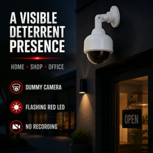 Dummy CCTV Camera – Realistic with Flashing LED & 360° Rotation | Safelix