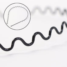 Flexible metal hair band with anti-slip wavy design