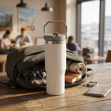 Insulated tumbler with straw for on-the-go hydration