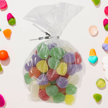 Clear flat cookie bags made from food-grade OPP material, perfect for sweets and snacks