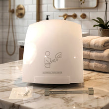 Electric hand dryer with automatic sensor activation