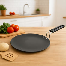 Close-up of non-stick cooking surface of 10 inch roti tawa