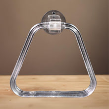 Installation view showing the sturdy mounting bracket for the BathNova towel ring.
