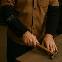Pair of durable protective arm sleeves with reinforced elbow padding