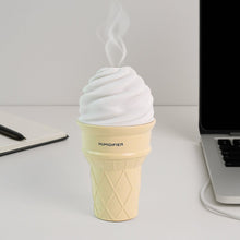 Novelty Ice Cream Cone Humidifier emitting refreshing cool mist indoors
