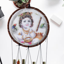 Krishna Dream Catcher Wind Chime with medallion and melodic tubes